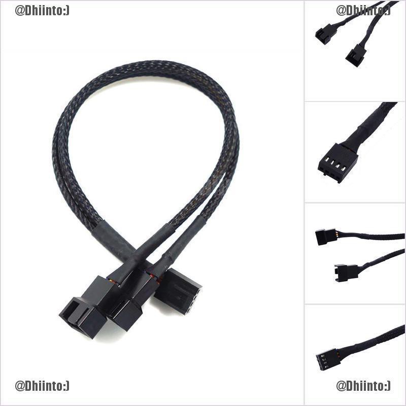 Dây Cáp Chia Quạt Máy Tính 2 Cổng Pwm 4pin / 3pin 27cm