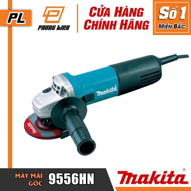 Máy mài góc – máy cắt cầm tay Makita 9556 có giảm nhiệt, roto cách điện, chống rung tốt