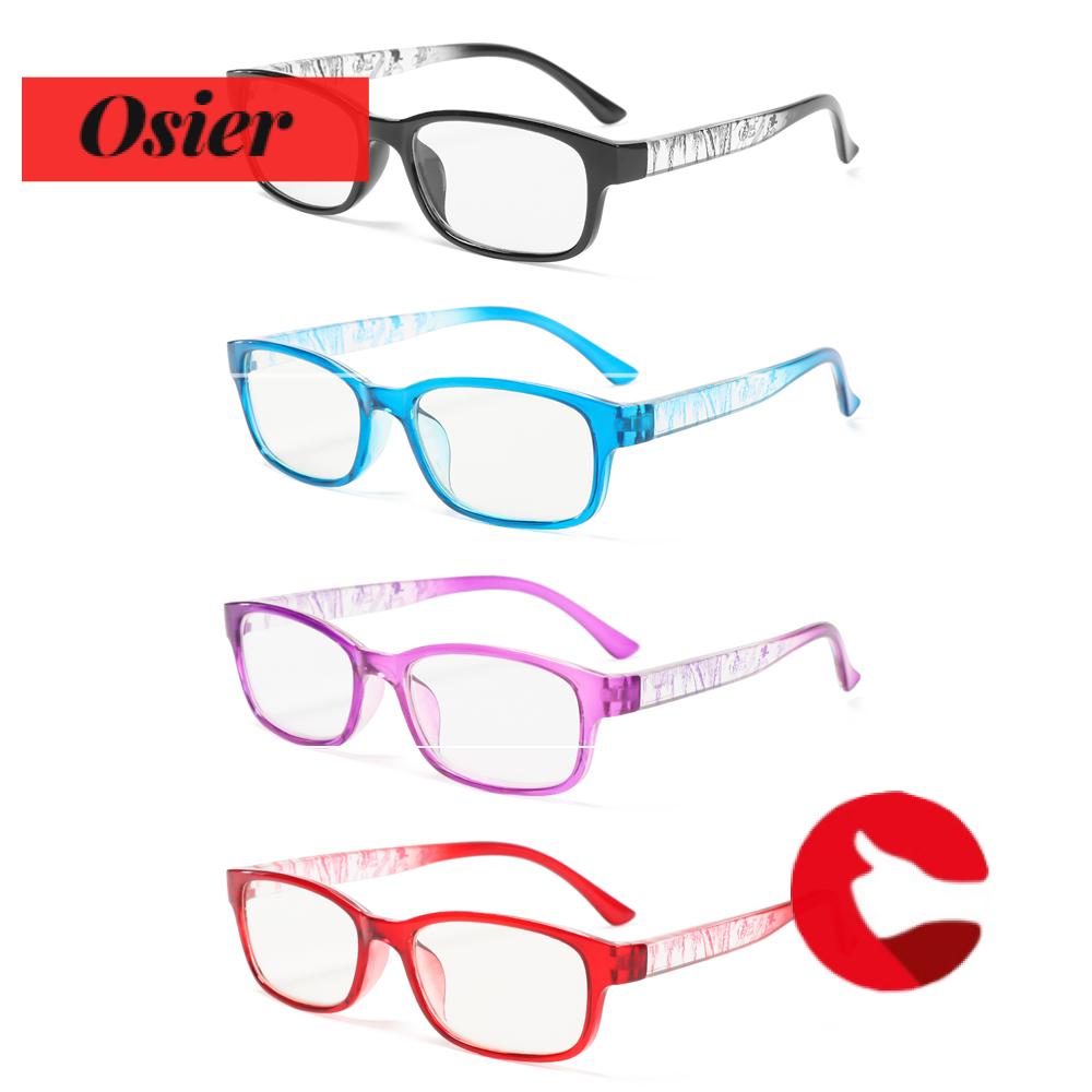 👒OSIER🍂 +1.0~+4.0 Reading Glasses High-definition Spectacle Frames Presbyopia Eyeglasses Reduces Eye Strain PC AC With Diopter Resin Lens Hyperopia Eyewear/Multicolor