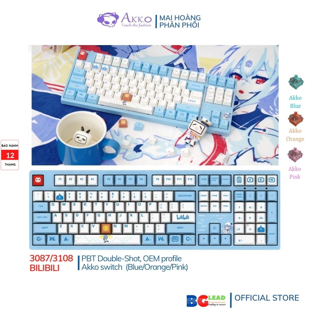 Bàn phím cơ AKKO 3087 V2|3108 V2 Bilibili (Akko switch - Blue| Orange|Pink ) - Mai Hoàng phân phối và BH