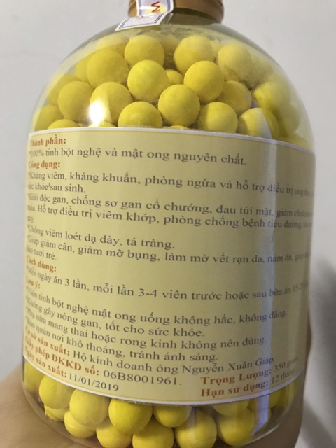 Hủ pest 350gr VIÊN TINH BỘT NGHỆ MẬT ONG | BigBuy360 - bigbuy360.vn