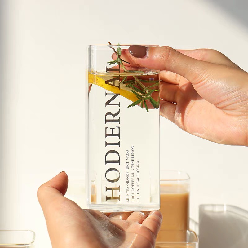 Cốc Thủy Tinh MẠ Chữ Vàng Sang Chảnh Cao Cấp Độc Đáo Ly Uống Nước Decor Trang Trí Minhome