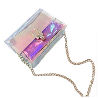 Túi đeo chéo trong suốt ( hồng )