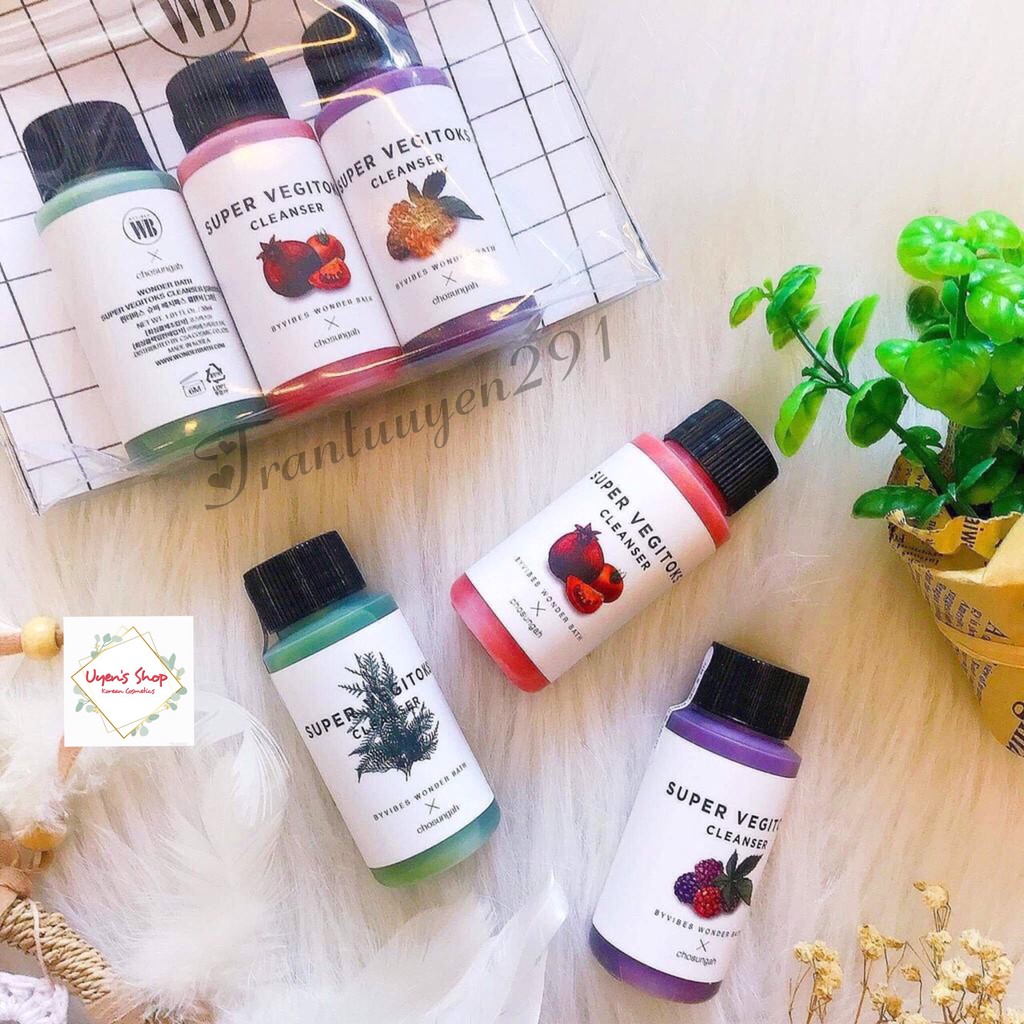 (Có tách lẻ) Set Sữa Rửa Mặt Rau Củ Wonder Bath Super Vegitoks 30ml (3 items) | BigBuy360 - bigbuy360.vn