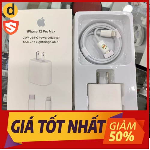 Bộ sạc nhanh PD 20W Fullbox IPhone 12/12 Pro Max 11/ 11 Pro Max/ X/ XS Max/ 8/ 8 Plus Cam Kết Chất Lượng