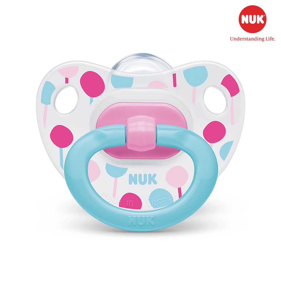 Bộ 2 ty ngậm Silicone NUK Classic cho bé 6-18 tháng (2 cái/hộp) - NU01809 - ti giả cho trẻ sơ sinh