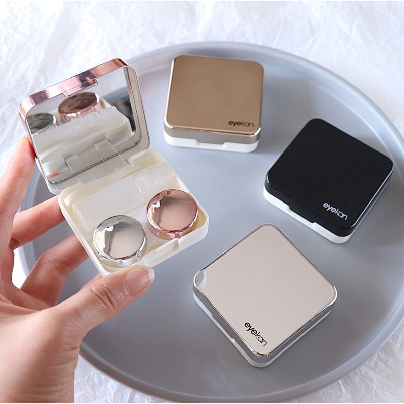 KHAY TRÁNG GƯƠNG CAO CẤP CÓ DỤNG CỤ HỖ TRỢ ĐEO KÍNH ÁP TRÒNG, LENS (MÀU NGẪU NHIÊN)