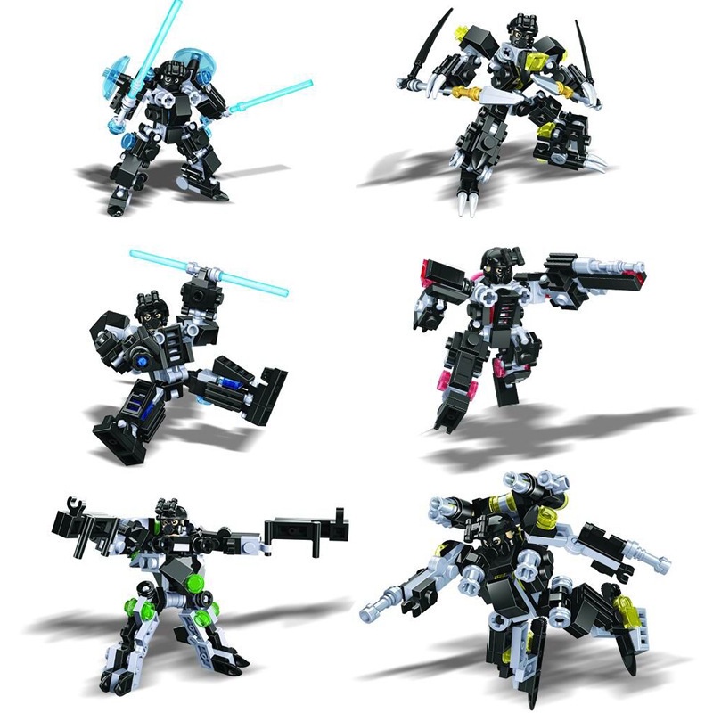 Đồ chơi Lắp ráp Cảnh sát đặc nhiệm, Hsanhe 2510B Police S.W.A.T, Xếp hình thông minh, Mô hình người