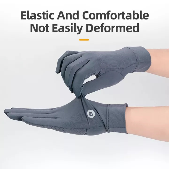 [Fulfilled by Shopee]Găng Tay Thể Thao Hở Ngón Chống Trượt Thoáng Khí Chống Tia UV ROCKBROS