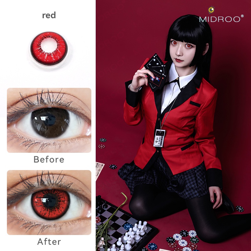 Cặp kính áp tròng UYAAI 14.5Mm mềm mại thoải mái cho tiệc halloween