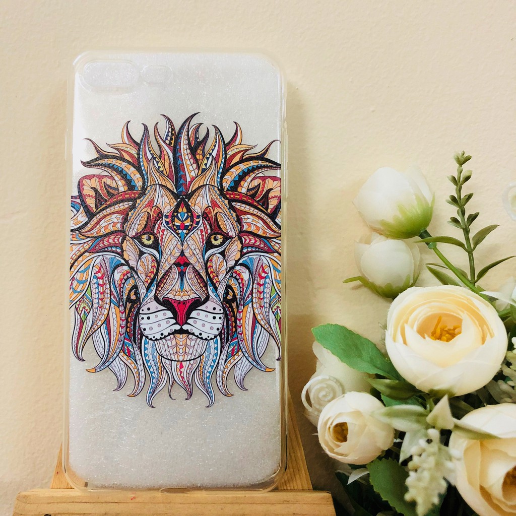 Ôp lưng Iphone dẻo trong sư tử Mandala