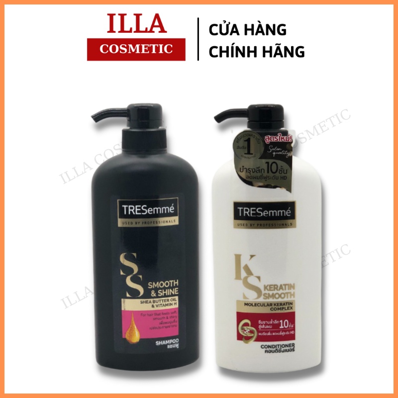 Cặp Dầu Gội Dầu Xả Thái Lan Tresemme Mềm Mượt Vào Nếp Chai 425ml/450ml