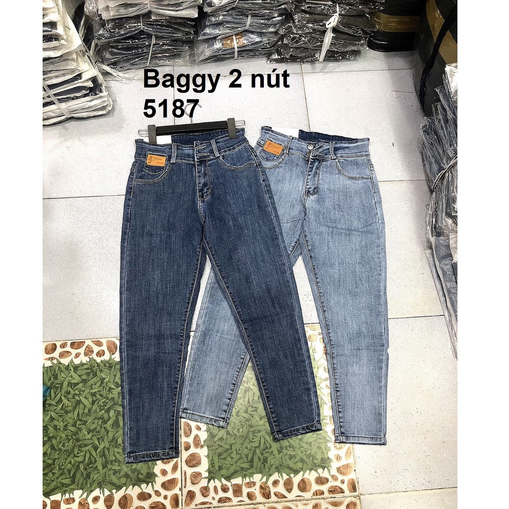 Quần jean baggy trơn co giãn JBG3250