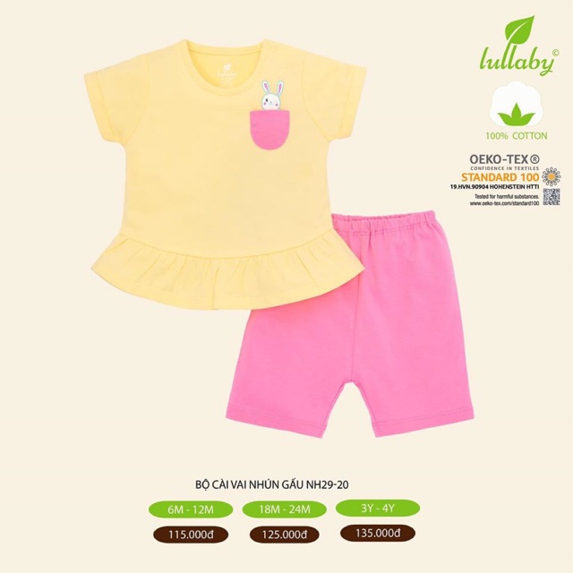 Lullaby-Bộ cài vai nhún gấu NH29-20