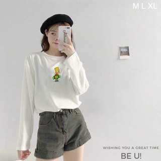 Xem Ảnh Thật Bên Phải - Áo Thun Tay Dài Form Rộng [ Bolebo ] Simpson - Chất Đẹp