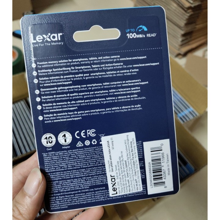 Thẻ nhớ 32GB/ 64GB/ 128GB LEXAR tốc độ cao chuyện dụng cho Camera IP wifi, Smartphone, loa đài.