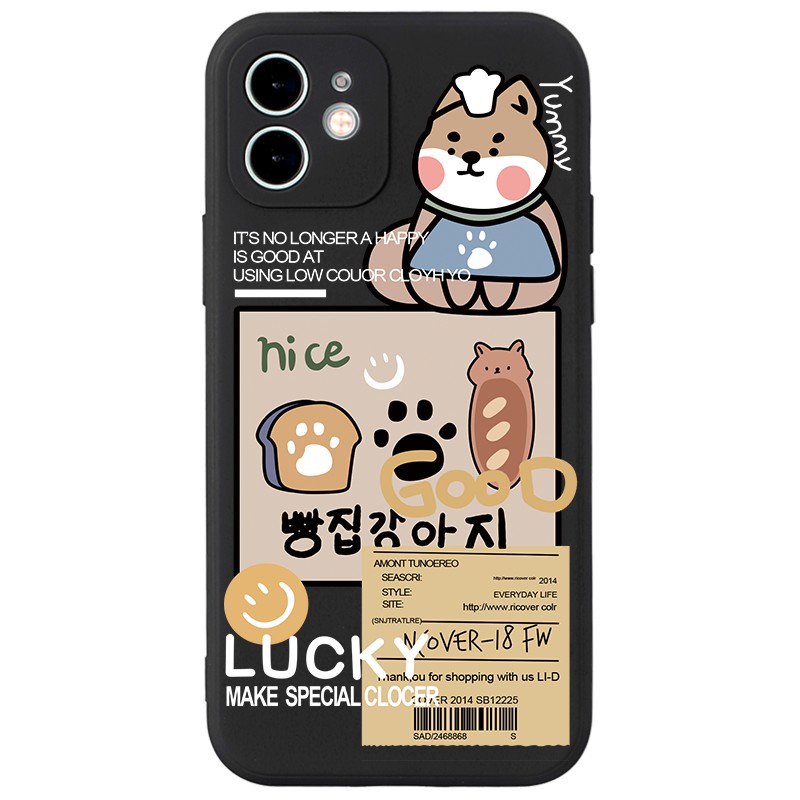 Ốp lưng JURSUE chống bẩn hoạt hình dễ thương đẹp cho iPhone 13 12 11 Pro Max SE 2020 X XR XS ip 8 7 6 6S Plus kute Y366