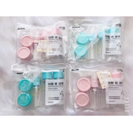 Bộ Chiết Mỹ Phẩm 7 món Mini Du Lịch Siêu Xinh kèm túi zip