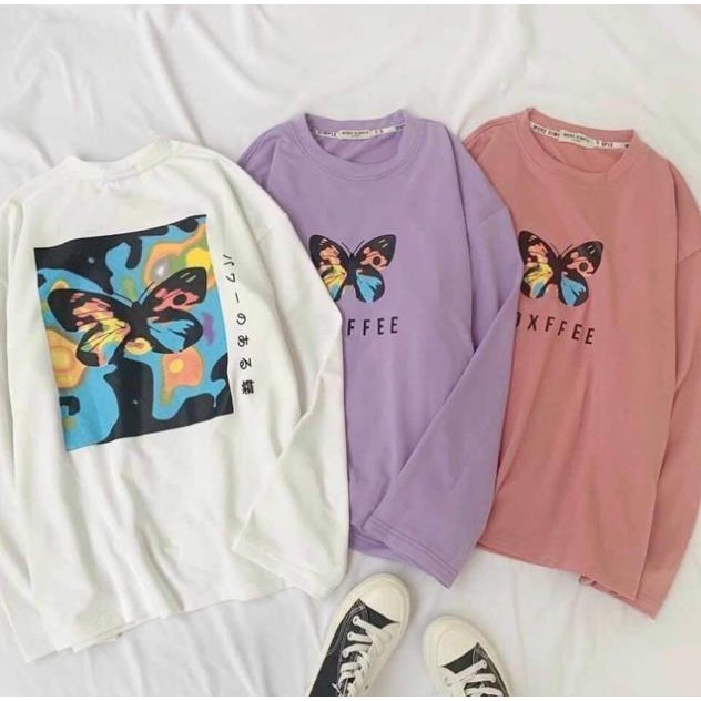 Áo thun tay dài PXFFEE BƯỚM Unisex 4 màu ( Ảnh Thật) | BigBuy360 - bigbuy360.vn