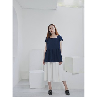 Chicka Chicka - Áo Square baby doll top - Navy