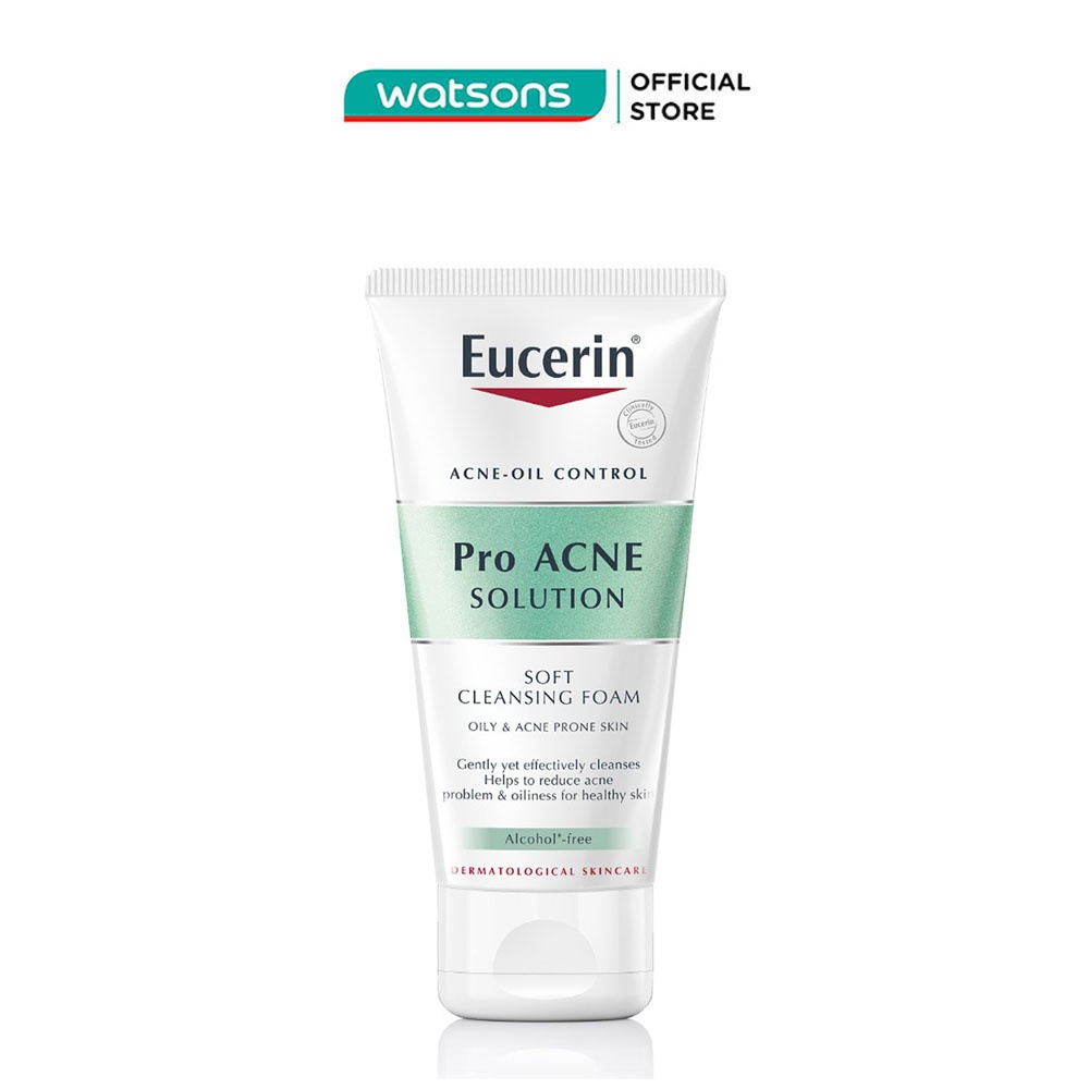 Sữa Rửa Mặt Eucerin Tạo Bọt Dịu Nhẹ Cho Da Mụn Pro Acne Solution Soft 50g