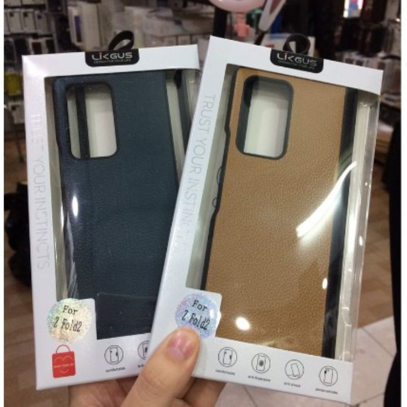 Ốp lưng LikGus da cho Samsung Galaxy Z Fold 2, 5G vân da