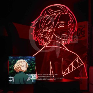 [ẢNH SHOP TỰ CHỤP] Đèn Ngủ ANIME LED 3D Tokyo Revengers Manjiro Sano Mikey Type 06 ATKR0106 16 màu tùy chỉnh