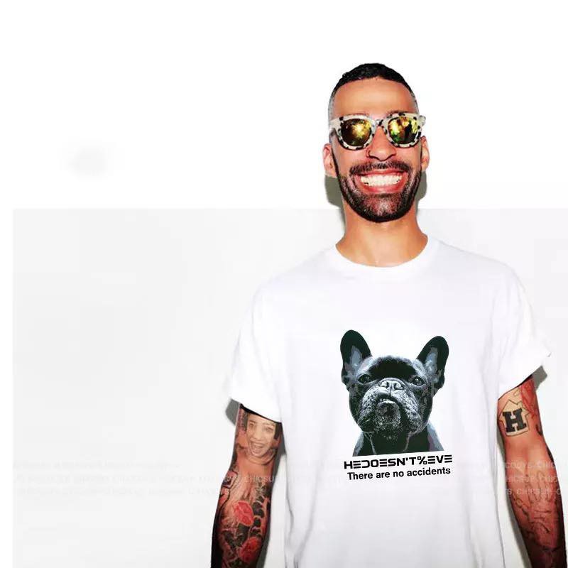 áo thun unisex 100% cotton cao cấp in hình chó ngầu