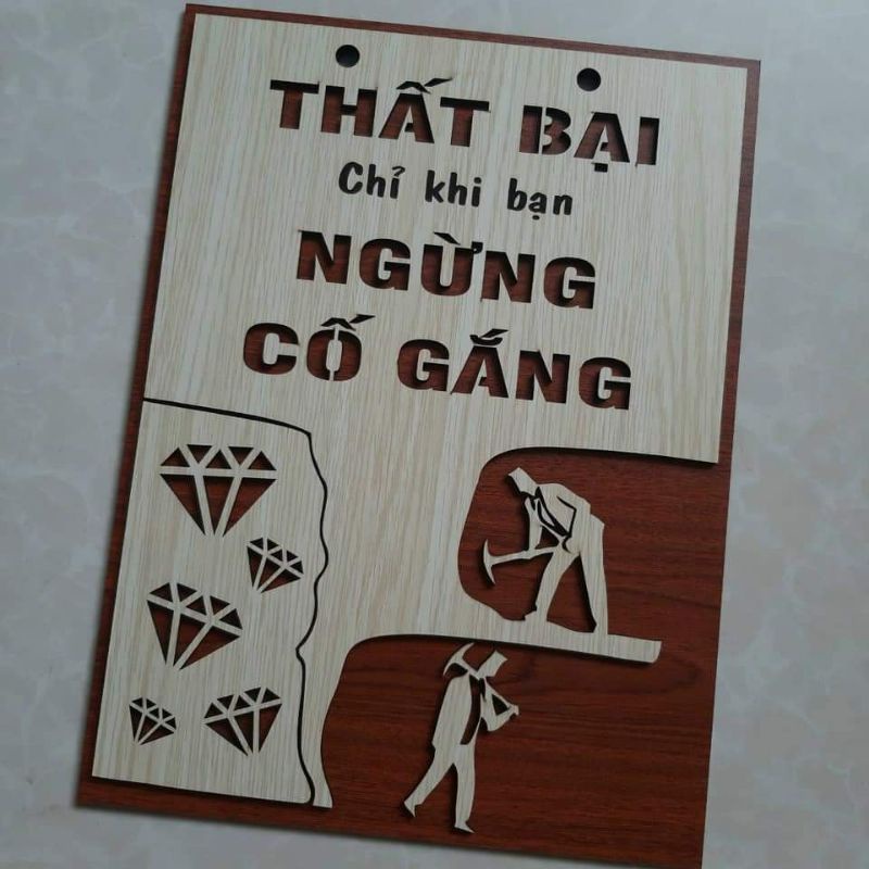 Tranh gỗ treo tưóng Slogan truyền đông lực cảm hứng cho bản thân