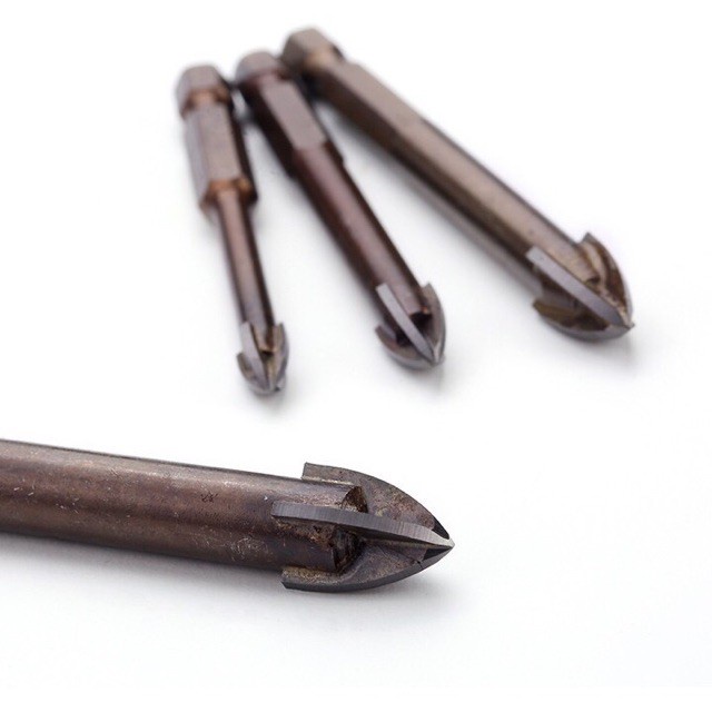 Bộ 4 mũi khoan gạch men, đá hoa,... chuôi lục giác kích cỡ 6, 8, 10, 12 MŨI KHOAN ĐA NĂNG.