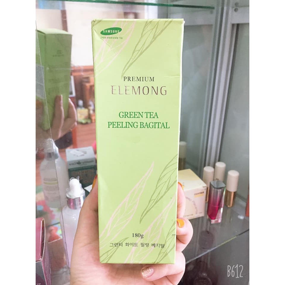 KEM TẨY TẾ BÀO CHẾT TRÀ XANH ELEMONG GREEN TEA PEELING BAGITAL 180G NHẬP KHẨU CHÍNH HÃNG - 6243