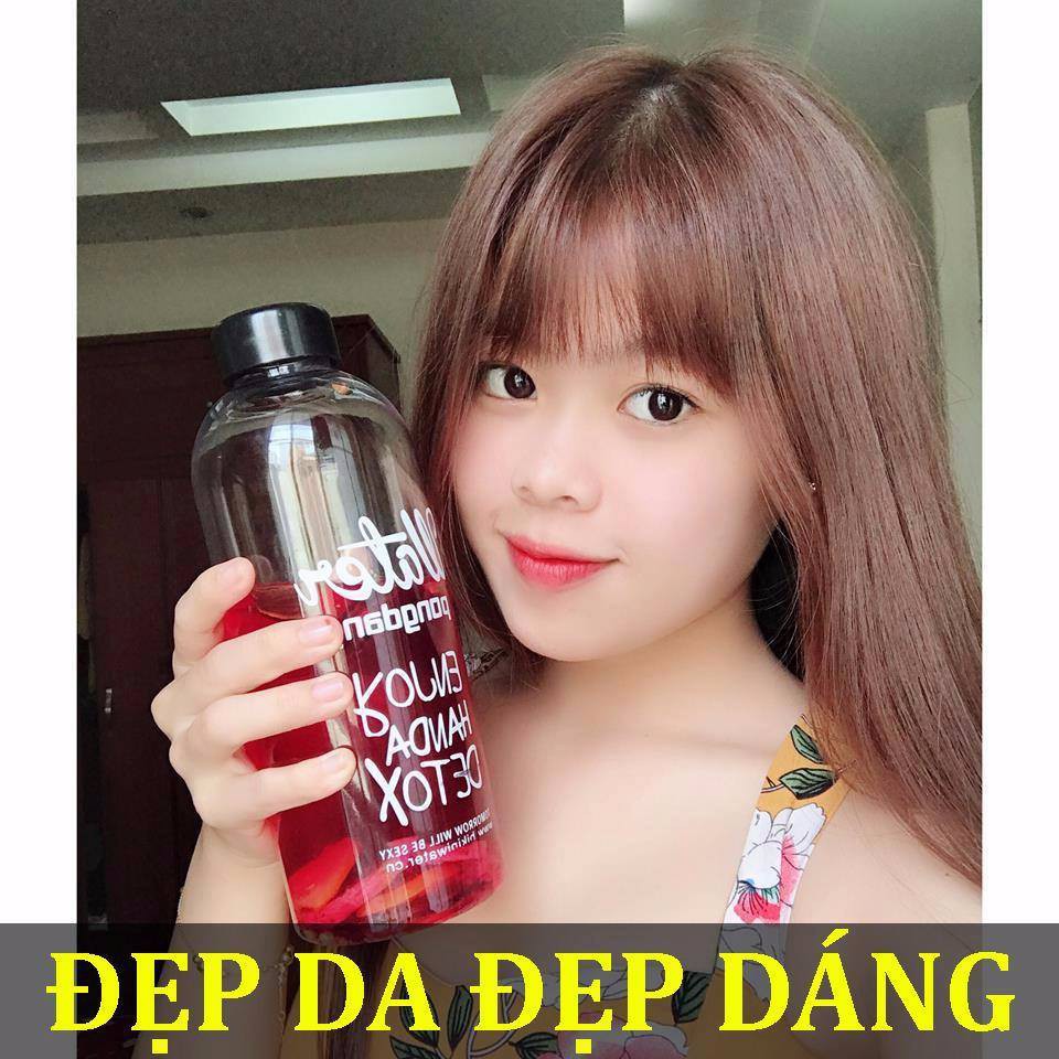 Set 30 gói trà detox VIP 5 vị hoa quả sấy khô, tặng bình nhựa Pongdang 1000ml, túi vải +3 gói đường+ 1 hủ mật ong