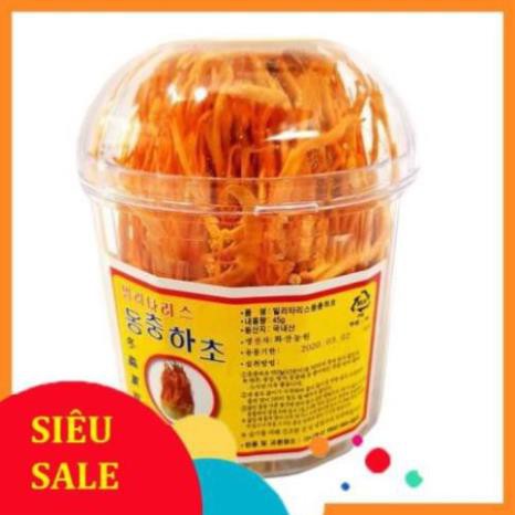 GIÁ TỐT: 2 hộp x 45g/ hộp Hoa Đông Trùng Hạ Thảo Hàn Quốc Dạng Khô cao cấp