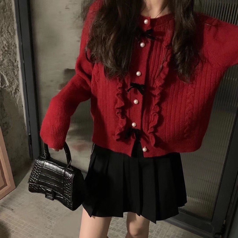 [ORDER] ÁO CARDIGAN ĐÍNH NƠ NỮ TÍNH | BigBuy360 - bigbuy360.vn