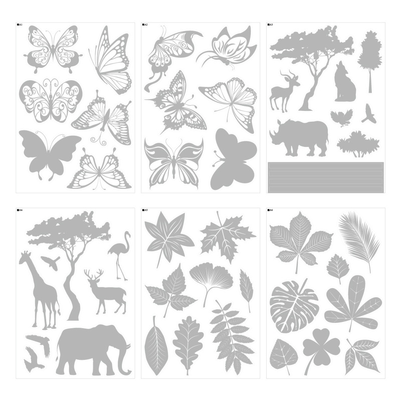 Sticker Dán Cửa Sổ Chống Va Chạm Chống Tĩnh Điện Họa Tiết Cảnh Báo Chim Và Bướm