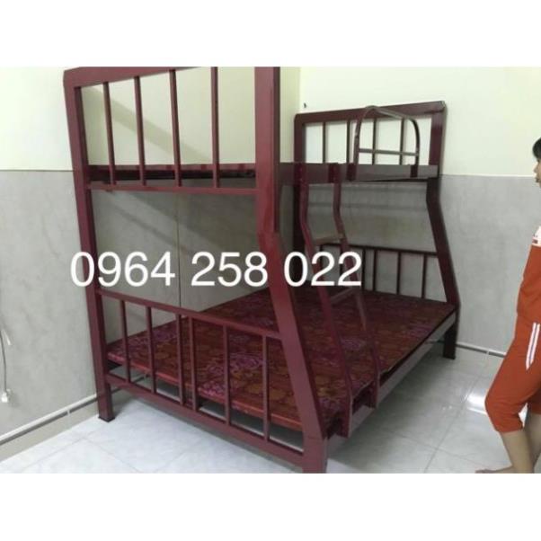 Giường tầng khung hộp trên 1m2x2m dưới 1m4x2m Freeship Tphcm.