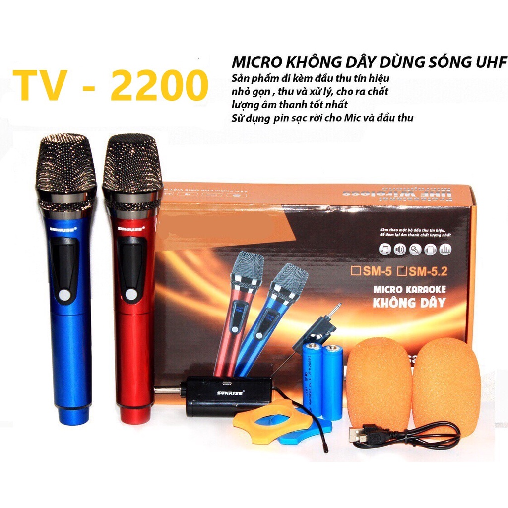 [5❤️][FREESHIP] BỘ MIC KHÔNG DÂY HUANGSHI TV-2000, TV-2200, TV-1900 CỰC HAY [HCM]