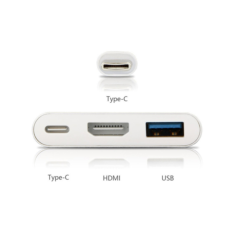 [shafineVN]Type C USB to USB-C 4K HDMI USB Adapter Cable 3 in 1 Hub for PC Laptop HOT SALE
