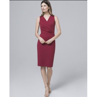Đầm White House Black Market FAUX-WRAP DRESS