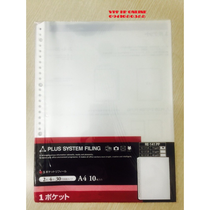 SƠ MI LỖ PLUS DẦY 92-372A, 0.07MM