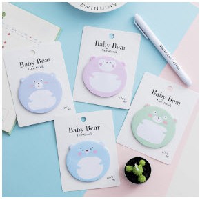 sổ note động vật gấu tròn N11 mèo thỏ gà cute dễ thương