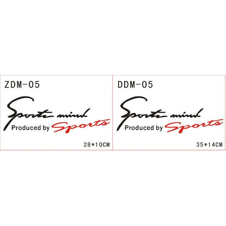 Tem Dán Sport Mint Trang Trí Ô Tô Sành Điệu, Phụ Kiện Ô Tô, Tem Dán Sport Mind Trang Trí Capo Xe, Thân Xe Ô Tô