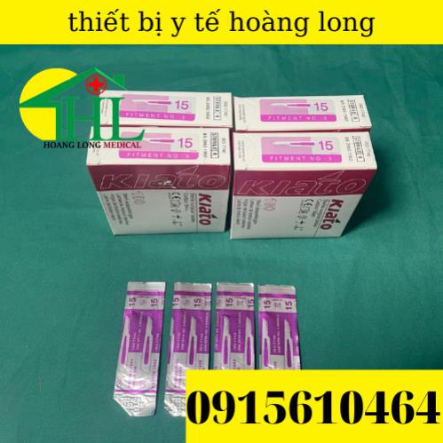 Lưỡi dao mổ kiato số 15 nhỏ ,xắc bén hộp 100 cái