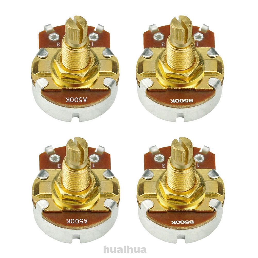A500K B500K Shaft Parts Tone Volume Splined Bass Effect Electric Guitar Potentiometer