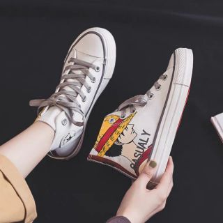 Giày thể thao nữ phản quang gót sau phong cách