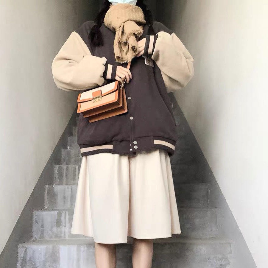 Áo khoác bomber unisex nữ nam áo bomber varsity nữ nam phong cách uzzlang