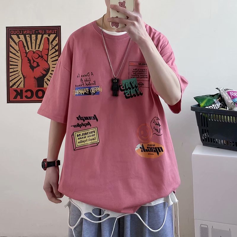 【Plus Size】Áo nam Tay Ngắn Oversize M-8XL