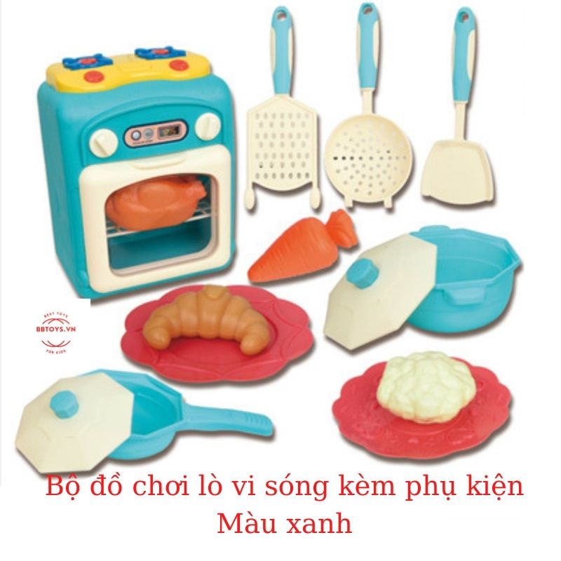 Túi đồ chơi cho bé bằng nhựa gồm phụ kiện nhà bếp 12 chi tiết (BBTOYS: 58)