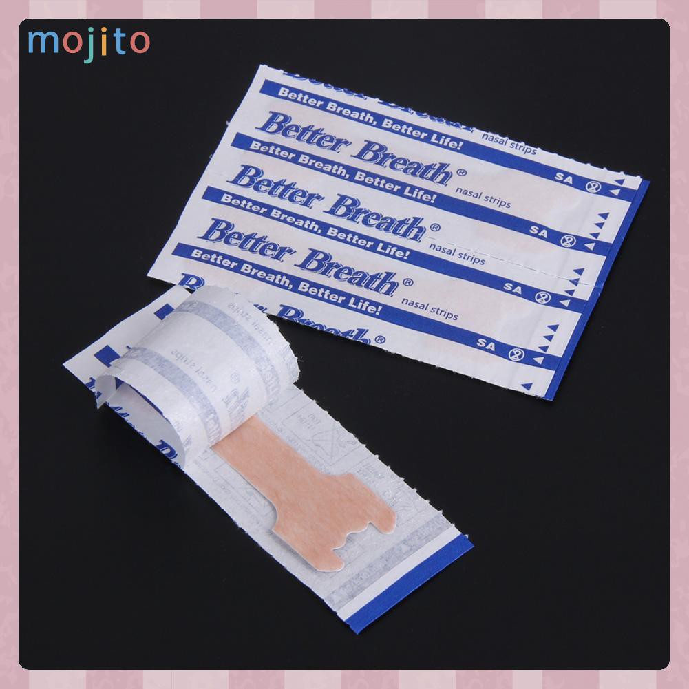 MOJITO 50pcs Better Breath Nasal Strips Stop Snoring Health Care Nasal Patch