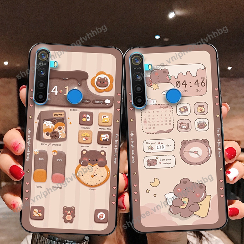 Ốp lưng Realme 5 / REALME 5I / Realme Q / REALME 5 Pro / REALME C3 gấu,thỏ trắng , đồng hồ dễ thương cute cực đẹp